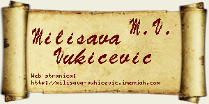 Milisava Vukičević vizit kartica